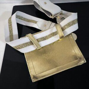 Daily Sports Golf Belt With wallet Gold White Crossbody Bag Waist 30 Waist